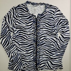 Tommy Bahamas Long Sleeve Full Zip Jacket Top Size Medium